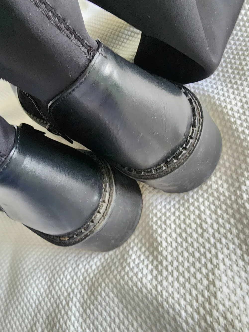 Zara Black Over-the-Knee Flat Boots